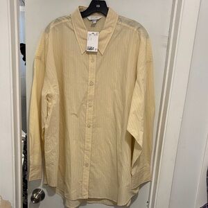 H&M yellow Button-Down Shirt